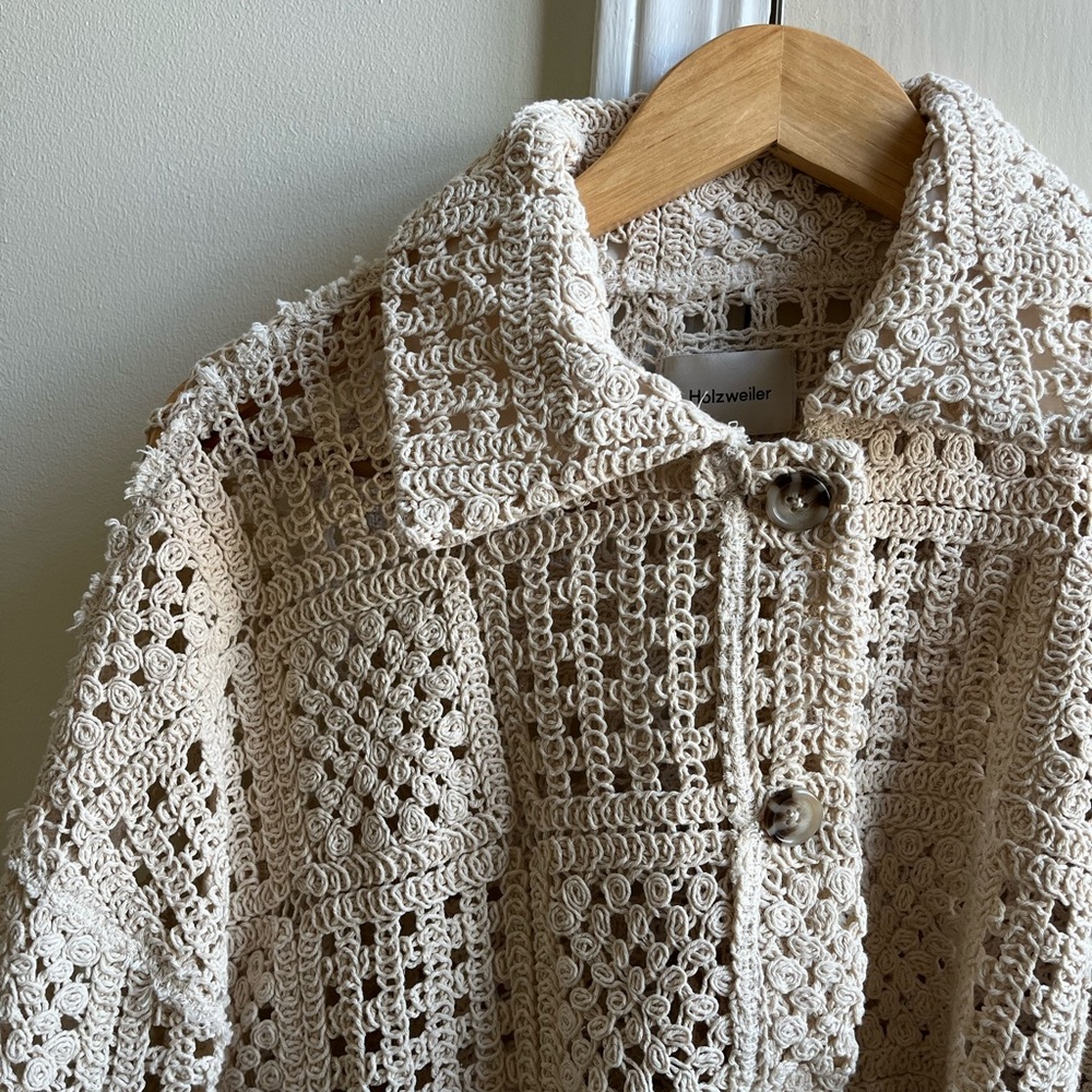 Sold / Holzweiler Bridget crochet jacket in ecru - Picture 10 of 13